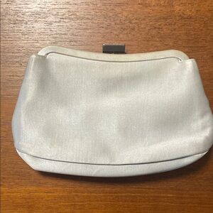 Nordstrom Silver Clutch Sleek Wristlet Design